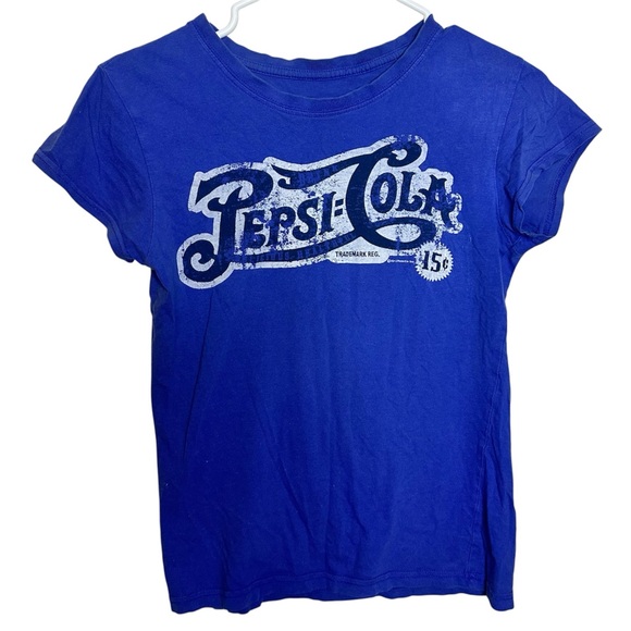 Tops - Pepsi-Cola Blue Graphic Y2K T-Shirt
